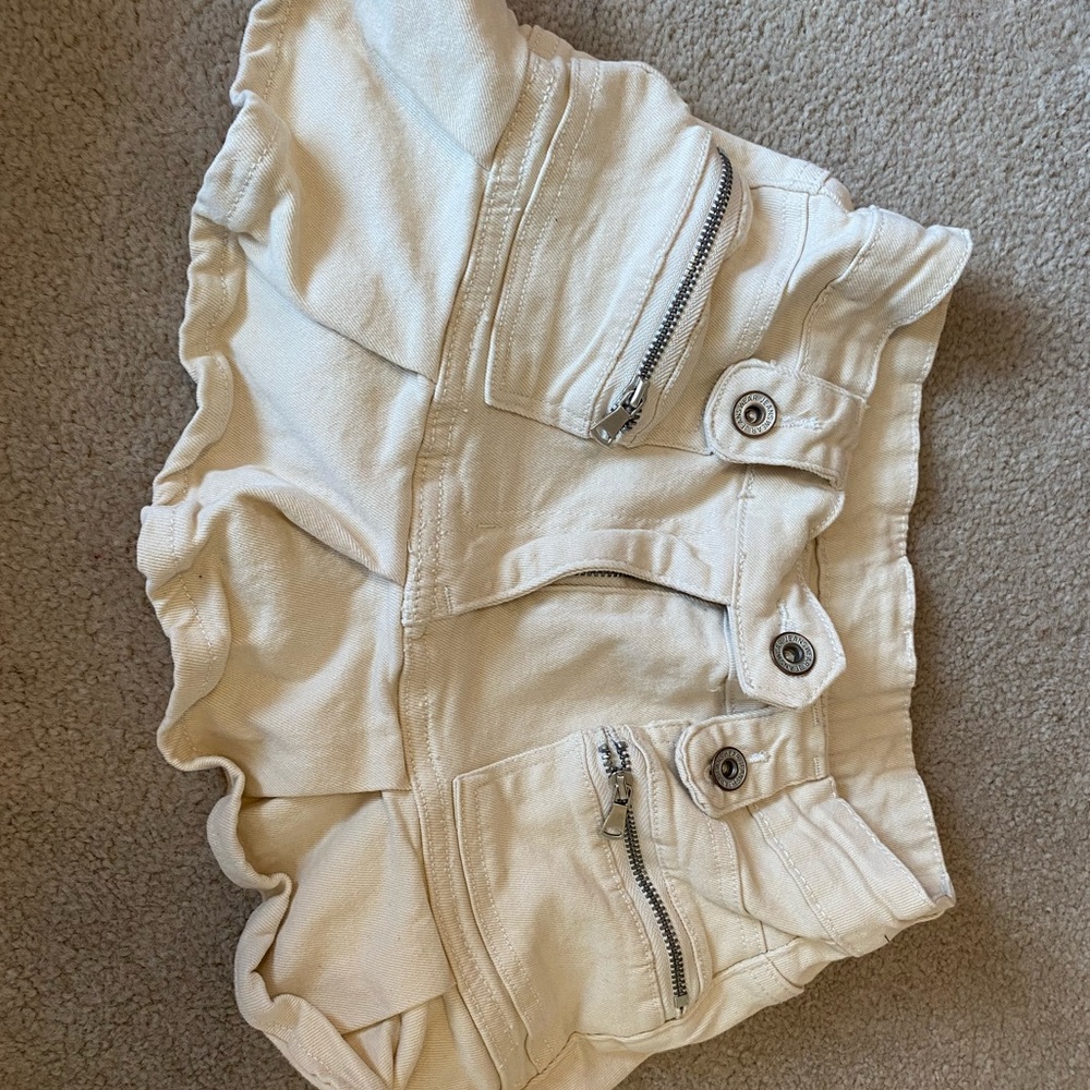 Beige Y2k Mini denim skirt
